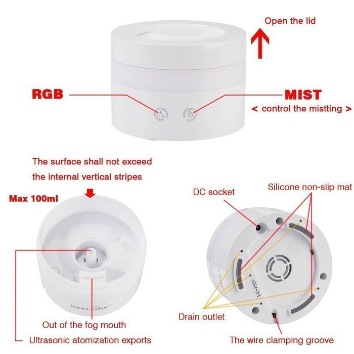 Excellent Mini USB Portable Essential Oil Diffuser Aroma Diffuser 100ml For Home Yoga Office SPA Bedroom N5