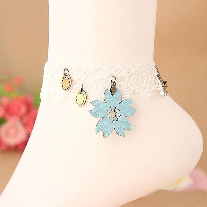 Susenstone&reg; Lace Women Anklet Cherry Blossoms Clothing Accessories
