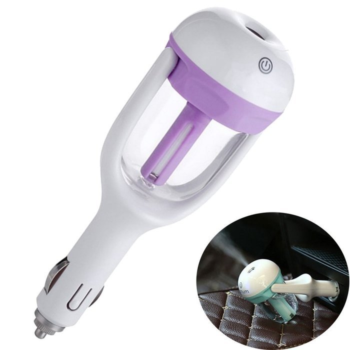 Aix [2 in 1] Nanum Car Air Humidifier and Aromatherapy Essential Oil Diffuser (Purple) N8