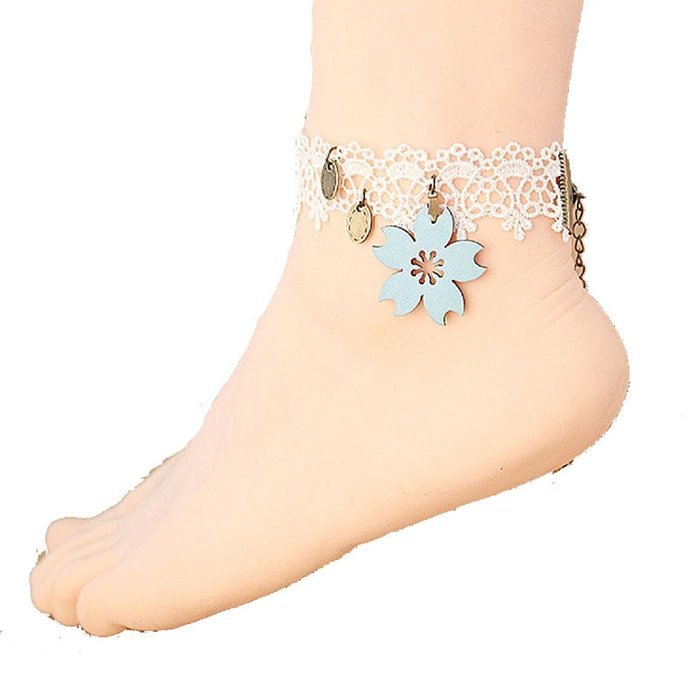 Susenstone&reg; Lace Women Anklet Cherry Blossoms Clothing Accessories N2