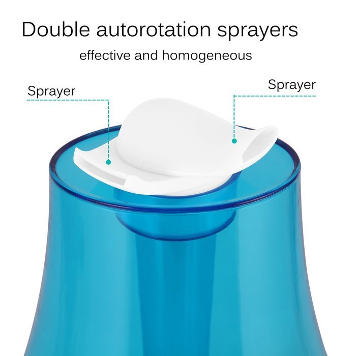 XIQI 3L Ultrasonic Cool Mist Humidifier,2*360D Rotation Nozzle,Automatic Shut-off And Night light Function With... N3