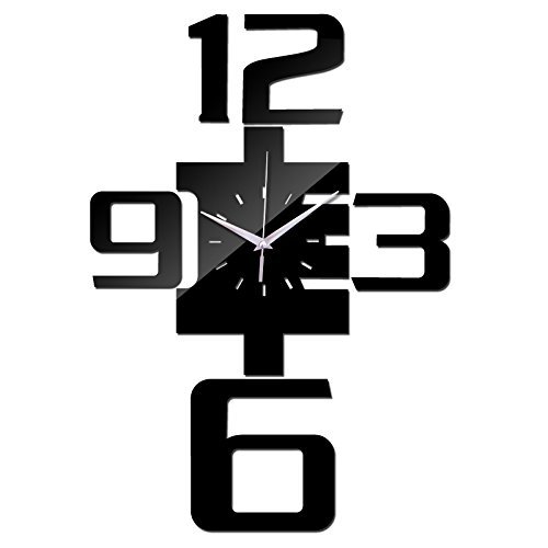 EverTrust(TM) new fashion diy wall sticker clock acrylic mirror stickers modern style multi-piece package furniture
