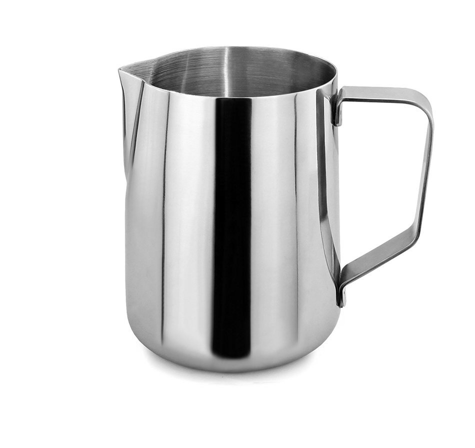 New Star Foodservice 28812 Commercial Grade Stainless Steel 18/8 Frothing Pitcher, 20 oz, Silver