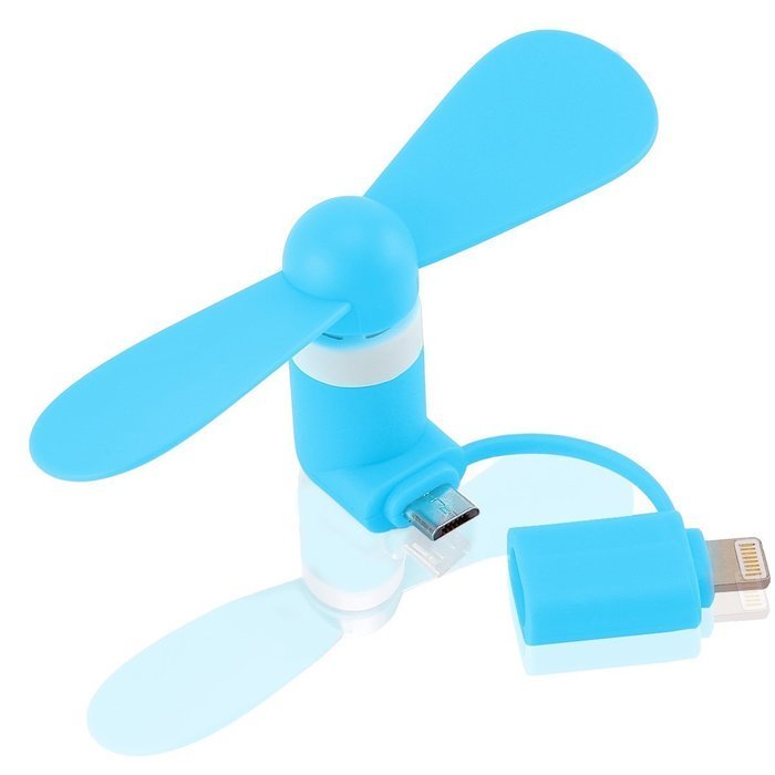 USB Phone Fan Modroid Two Ports Portable Micro USB Mini Fan, 3.5 inch