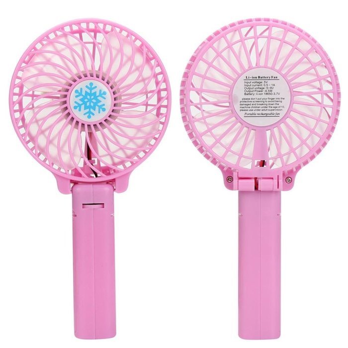 Yoyorule Summer Mini Fan Portable Handheld Air Conditioner Cooler Fan USB Battery (Black) N34