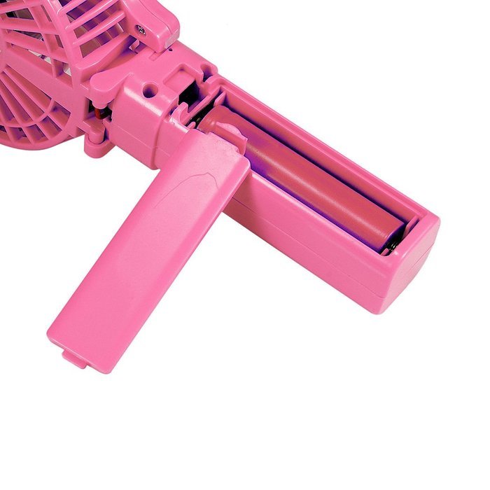 Dealpeak Mini Rechargeable Foldable USB Handheld Fan Fast Cooling Fan Cooler (pink) N21