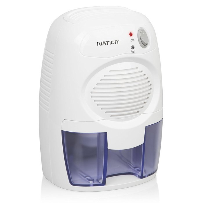 Ivation IVADM10 Powerful Small-Size Thermo-Electric Dehumidifier - for Smaller Room, Cupboard, Basement, Attic...