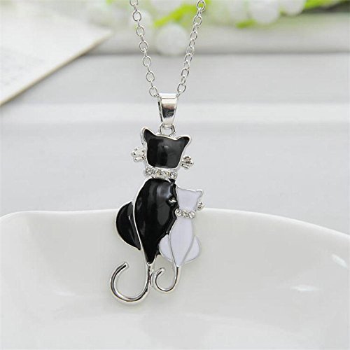 Fashion Women Girl Silver Plated Cat Pendant Chain Necklace Jewelry GIFT N4