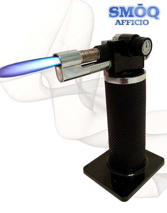 Smoq Afficio SMQ-127 Precision Culinary Torch with Creme Brulee Ramekins (Red Ramekins)