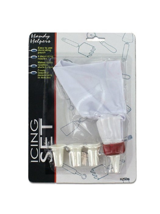 Cake Decorating Set. Cake Decorating Set with 4 Decorating Nozzles, Rosette, Star, Shell and Plain. Cake Decorating...