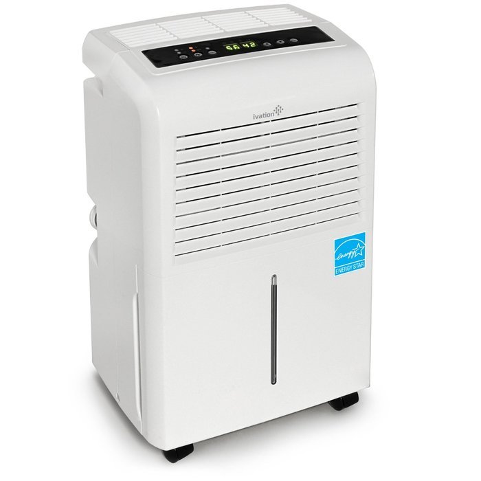 Ivation 30 Pint Energy Star Dehumidifier - Includes Programmable Humidistat, Hose Connector, Auto Shutoff / Restart... N8