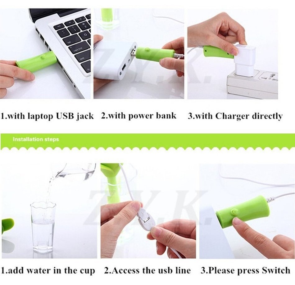 New Portable Desktop Mini USB Clover Air Humidifier Air Purifier Air Diffusers Air Purification Mist Maker Keep... N4