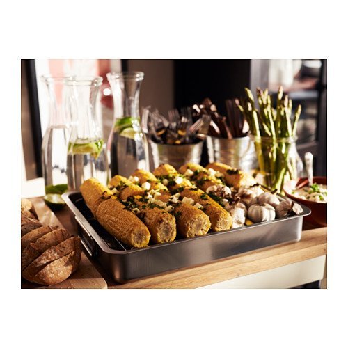 IKEA - KONCIS Roasting pan with grill rack, stainless steel 16"X13"