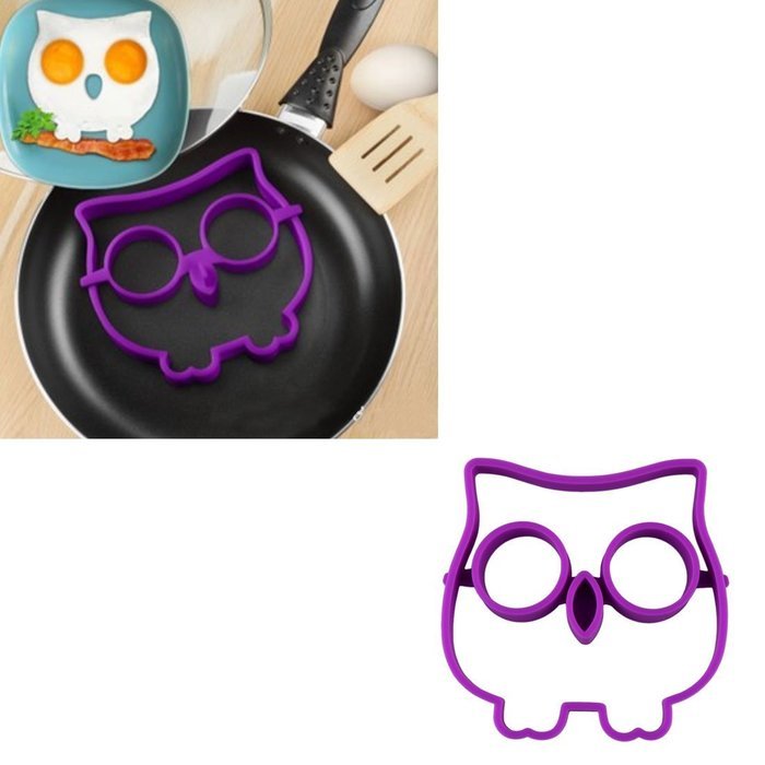 Voberry&reg;Novelty Cute Egg Owl Shaper Silicone Moulds Cooking Tools Christmas Supplies Kitchen Tools