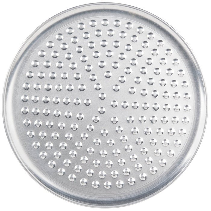 American Metalcraft HACTP14N 14" Heavy Weight Aluminum Coupe Pizza Pan with Nibs