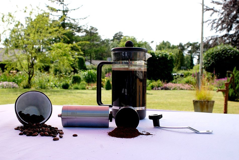 Manual Coffee Grinder-Deluxe Stainless Steel-Ceramic Burr Coffee Mill With Adjustable Grind Size By EazyCoffee N2