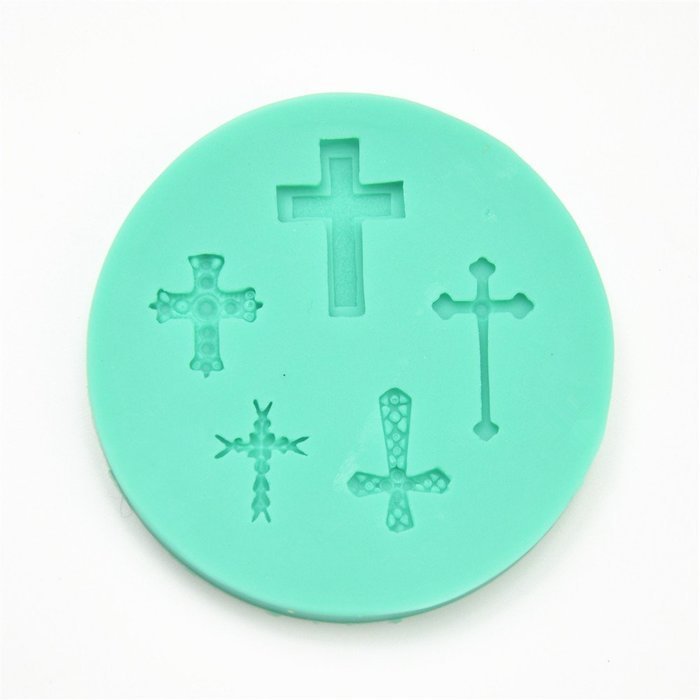 TANGCHU Candy Making Mold Cross Shape Cake Mold 2.87inch Of Diameter Green N2