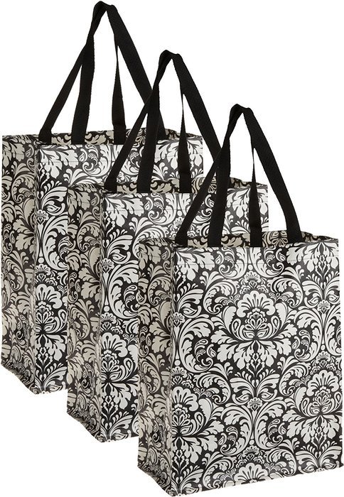 DII Reusable Shopping Bag, For Farmers Markets, Grocery Shopping, Crafts, Travel, Sewing & Everyday Use, Set of... N2