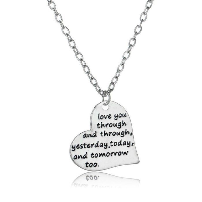 Sister Heart Horse Silver Chain Choker Family FriendShip Charm Pendant Necklace N7