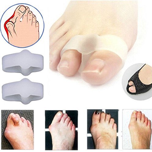 2X Gel Silicone Bunion Corrector Toe Protector Straightener Spreader Separator N4