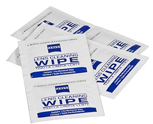 ZEISS Pre-moistened Lens Cleaning Wipes - Cleans Bacteria, Germs and without Streaks for Eyeglasses and Sunglasses...