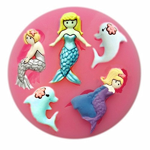 SHINA 1Pc Mermaid DIY 3D Silicone Cake Mold