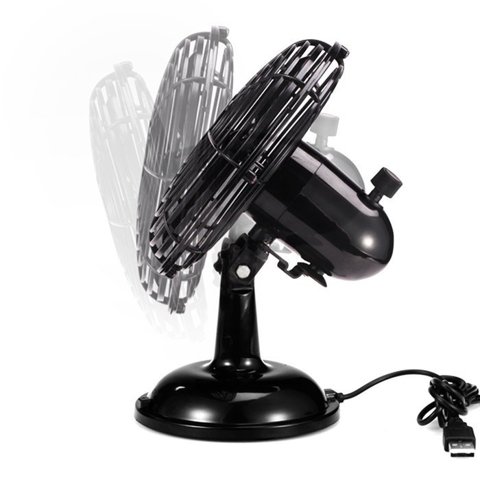 Lileng 818 Desktop Fan USB Power Supply 2 Speeds Mini Portable Oscillating Fan N3
