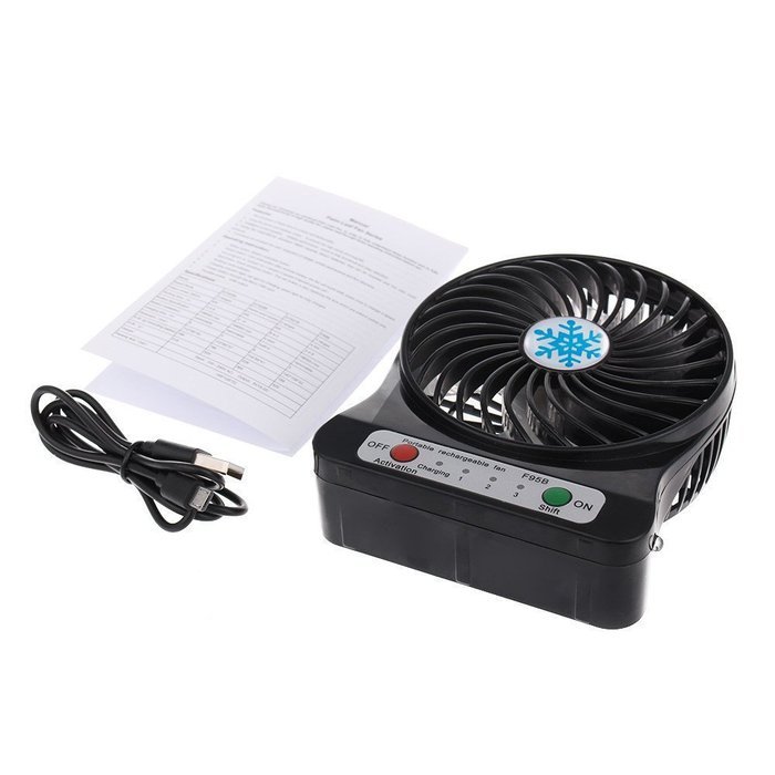 Small Portable Fan Battery Operated Rechargeable Usb Personal 3 Speed Mini Table Fan Electric Battery Powered... N11