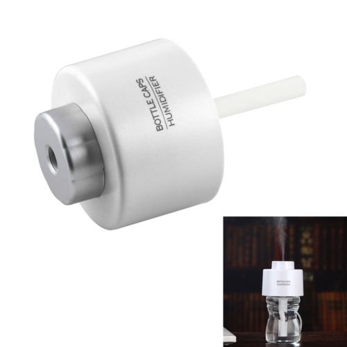SheenRoad Water Bottle Cap USB Portable mini Humidifier Air Diffuser Mist Maker Home White