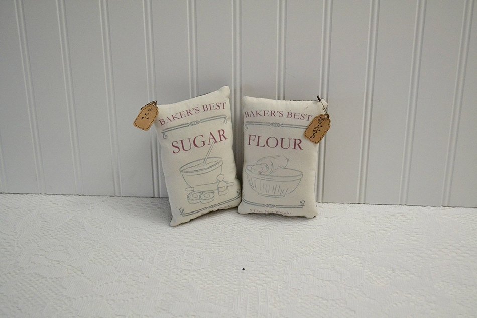 Primitive feed sacks pillow tucks bowl filler N2