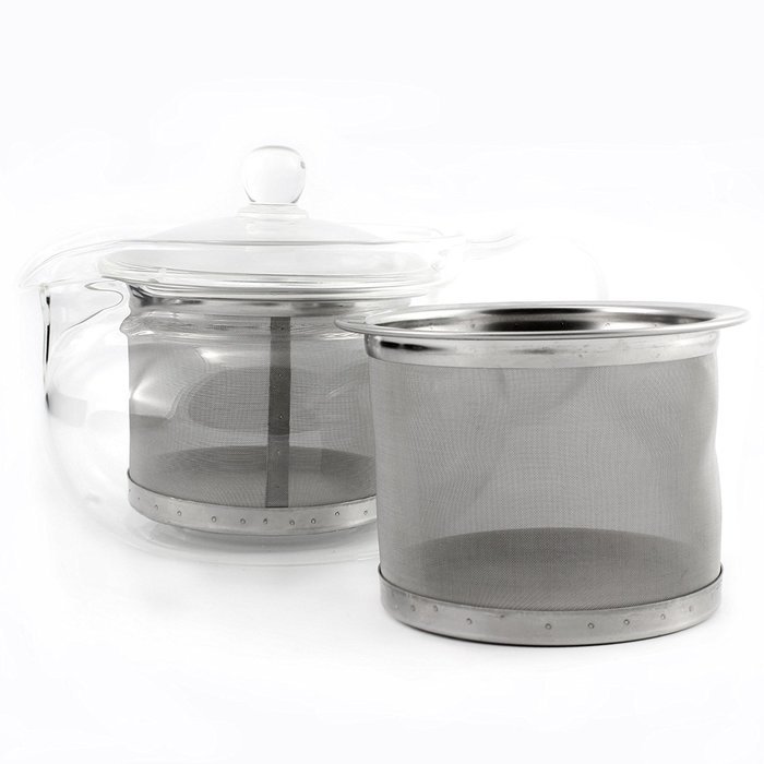 Hario Compatible Stainless Steel Reusable / Replacement Tea Infuser Filters for Glass Tea Pot (2 Pack) N2