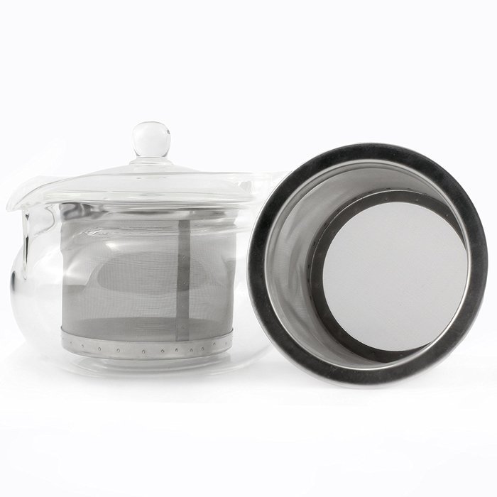 Hario Compatible Stainless Steel Reusable / Replacement Tea Infuser Filters for Glass Tea Pot (2 Pack) N3