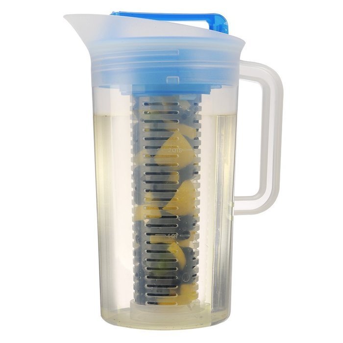 Shake & Infuse Red Pitcher w/ Tube, 96 Fluid Ounces (3 Quarts) by Pride Of India