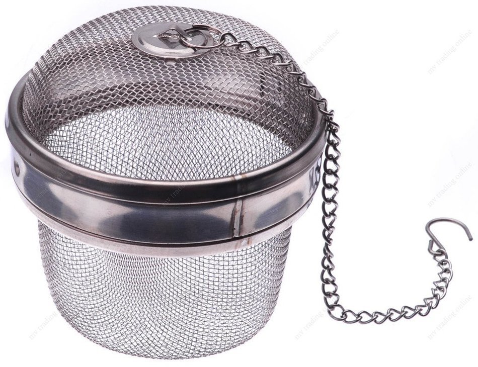 New Star International SD-2319 Stainless Steel Locking Spice Mesh Ball, Tea Strainer, Tea Infuser, Giant Size,...