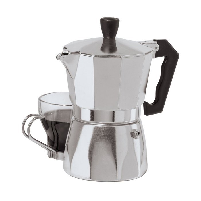 Oggi 6570.2 3 Cup Cast Aluminum Stovetop Espresso Maker, Red