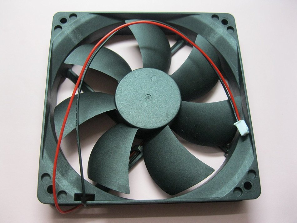 2 pcs Brushless DC Cooling Fan 12V 12025S 7 Blades 2 wire 120x120x25mm Sleeve-bearing Skywalking N2
