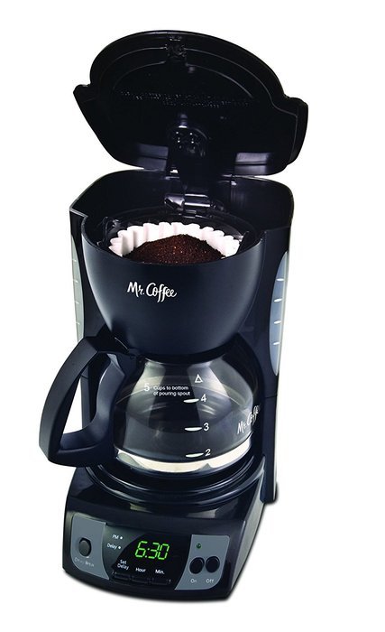 Mr. Coffee CGX7 5-Cup Programmable Coffeemaker, Black N2