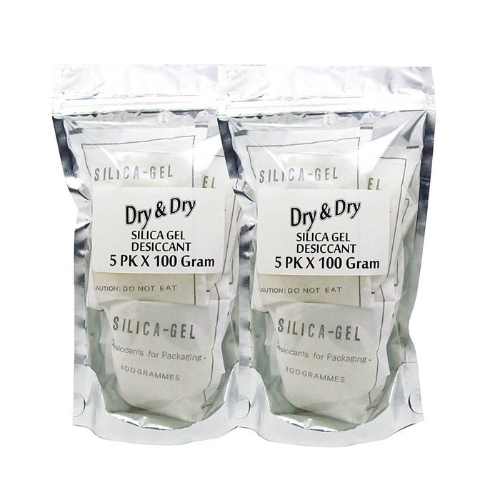 100 Gram Pack of 20 "Dry&dry" Silica Gel Packets Desiccant Dehumidifiers N4
