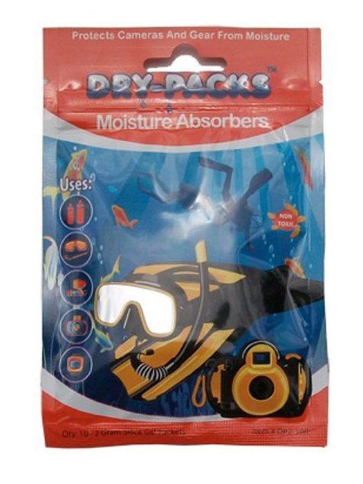 Dry-Packs 2gm Scuba and Camera Moisture Absorbing Silica Gel Indicating Packet, Pack of 12 N2