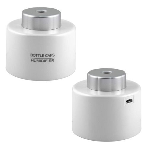 SheenRoad Water Bottle Cap USB Portable mini Humidifier Air Diffuser Mist Maker Home White N5