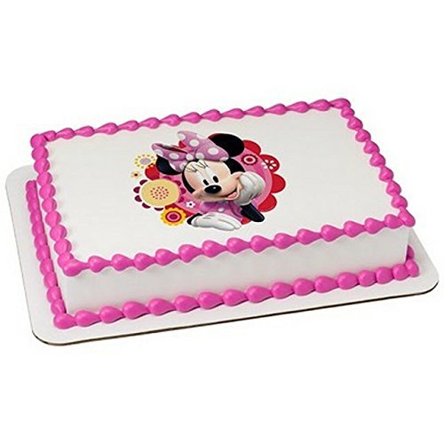 6" Round - Minnie Mouse Birthday - Edible Cake/Cupcake Party Topper!!!