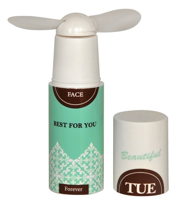 Travel mini fan - hand held portable battery operated (two AAA batteries) (Turquoise Tue) N7