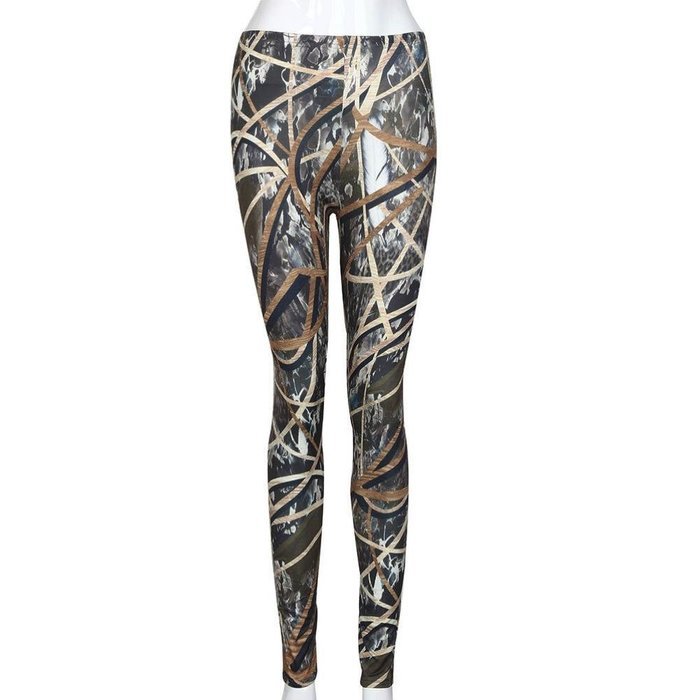 PHOTNO Fashion Women Skinny Printed Stretchy Pants Leggings N21