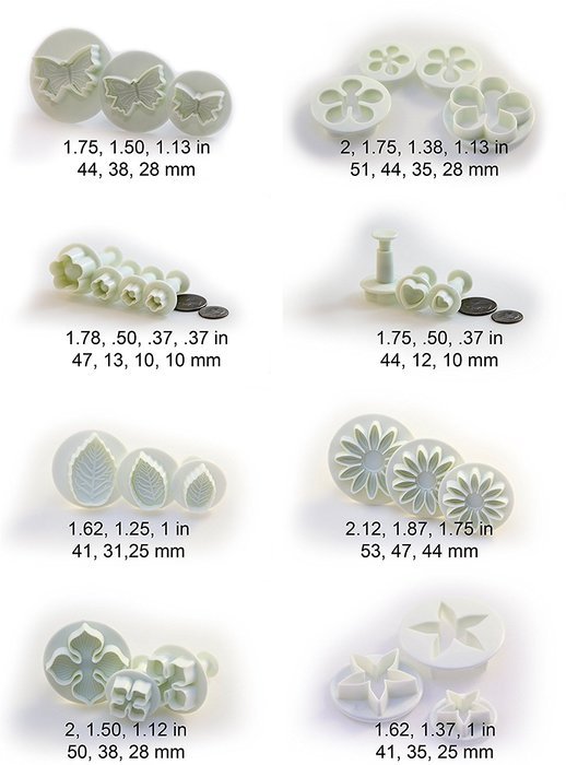 Sorcery Products &trade; (15 Sets / 60 pcs)Fondant Heart Flower Cake Sugarcraft Cookie Mould Icing Plunger Cutter Tool...