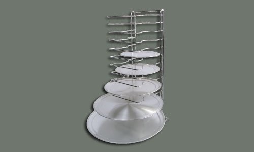 Winco APZT-1015 15-Slot Aluminum Pizza Pan Rack
