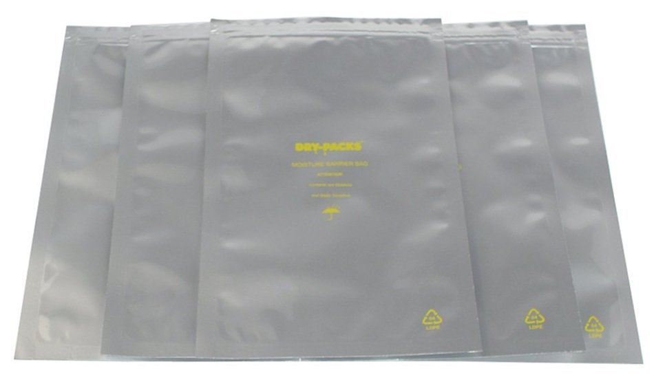 Dry-Packs 6 by 10-Inch Mylar Moisture Barrier Zipper Seal Recloseable Bag, Pack of 10 N2