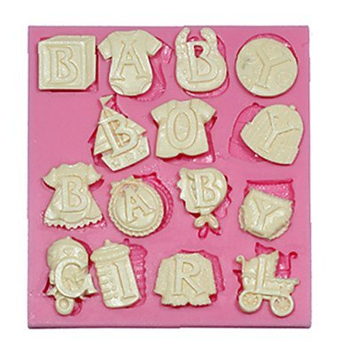 Y&XL&H Baby Letters Silicone Mould Silicone Cake Decorating Mold For Fondant Fimo Chocolate Candy