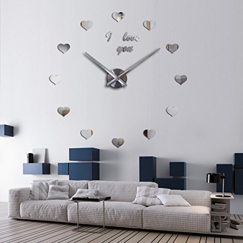 EverTrust(TM) new 3d wall clock diy clocks reloj de pared Quartz watch Living Room Simple Love Circular Acrylic... N2