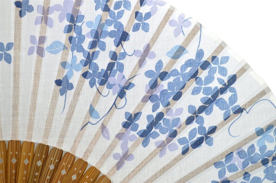 TANG DYNASTY(TM) White Japanese Signature Cotton Cherry Hand Fan Handheld Fan Jhf-167 N2