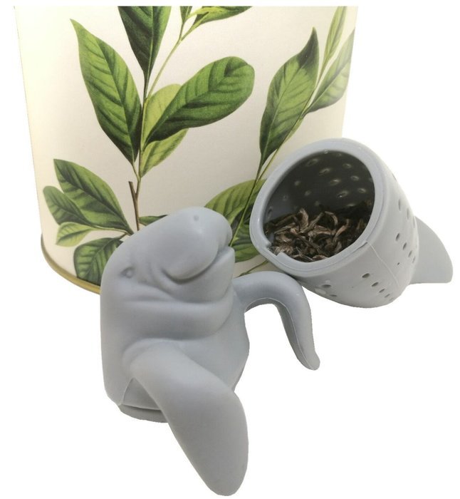 QOCOO Pack of 2 Cute Manatee Loose Tea Infuser Strainer Tea Set, Food Grade Silicone Creative Filter for Your...